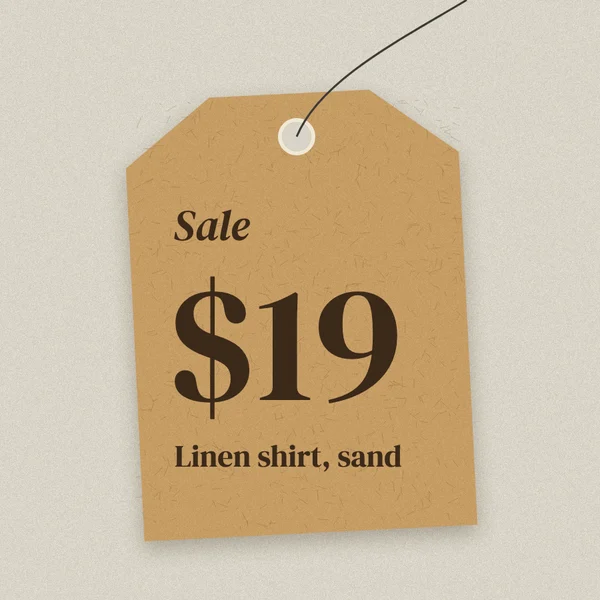 Kraft paper price tag, After