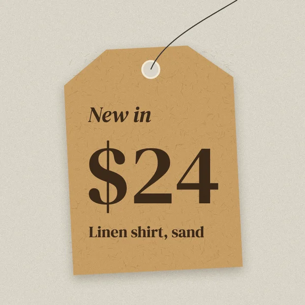 Kraft paper price tag, Before